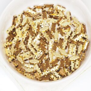 3x7 mm Preciosa Fancy Baguette Smoked Topaz with Gold-colored claw x 10 pc(s)