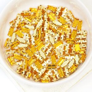 3x7 mm Preciosa Fancy Baguette Topaz with Gold-colored claw x 10 pc(s)