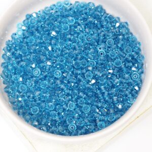 3 mm Preciosa bicone beads Malibu Blue x 50 pc(s)