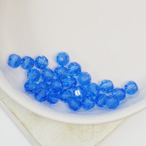 4 mm Preciosa faceted round beads Sapphire x 25 pc(s)