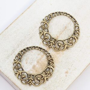 25x25 mm Eternal Ring Filigree Antique bronze x 2 pc(s)
