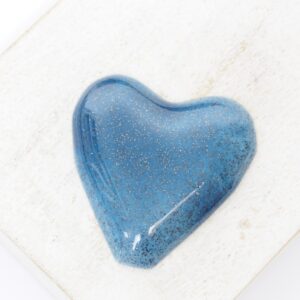 29x30 mm Faceted Heart Beadingschool Art Cabochon Moonglow on light clay x 1 pc(s)