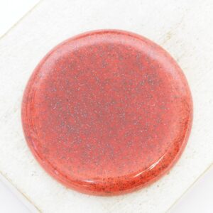 36 mm Round Beadingschool Art Cabochon Raspberry Delight on light clay x 1 pc(s)