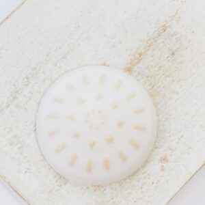 26 mm Small Round Klimt Artline Geometrics Beadingschool Art Cabochon Antique White on light clay x 1 pc(s)