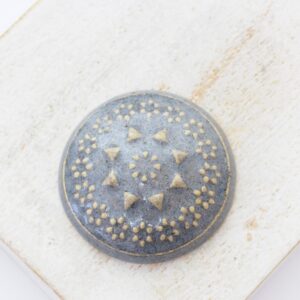 26 mm Small Round Klimt Floral Triad Beadingschool Art Cabochon Silk Ash on light clay x 1 pc(s)