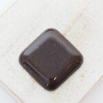 23x23 mm Square Beadingschool Art Cabochon Brown Shimmer on light clay x 1 pc(s)