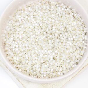 10/0 Miyuki Delica 221 Duracoat Galvanized Light Smoky Pewter x 5 g