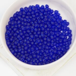 3.4 mm Miyuki Drop beads 151F Matte Transparent Cobalt x 15 g