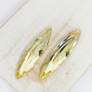 9x35 mm Navette glass cabochon Jonquil x 2 pc(s)