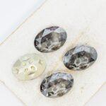 13x18 mm Oval Moonface glass Cabochon Satin x 4 pc(s)