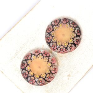 22 mm  Meadow Walk handmade glass cabochon Sandstone x 1 pc(s)