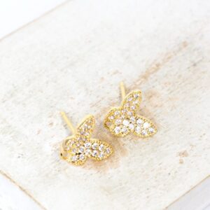 10x11 mm Petit Butterfly Earstud Gold-colored x 2 pc(s)