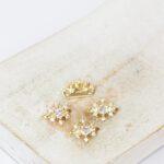 7.5x10 Snowflake 2-Hole Spacer Bar Gold-colored x 4 pc(s)