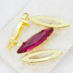 9x35 mm Claw for Navette Cabochon Gold-colored x 4 pc(s)