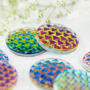 22.5 mm triangle embrace glass cabochons