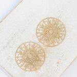 20 mm Snowflake Filigree Gold-colored  x 2 pc(s)