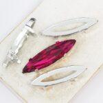 9x35 mm Claw for Navette Cabochon Platinum-colored x 4 pc(s)