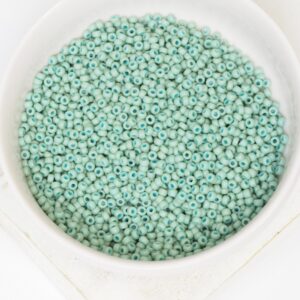 11/0 Miyuki seed beads 2028 Opaque Seafoam Luster Matt x 5 g