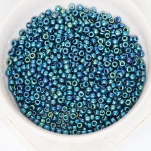 8/0 Miyuki seed beads 467 Metallic Indigo Iris x 15 g