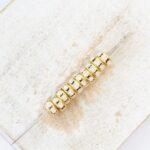 4.5 mm Preciosa Round Rondell Rose Opal in Gold-colored setting x 10 pc(s)