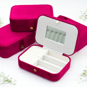 Velvet Jewelry Box - Red