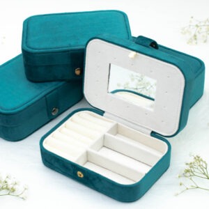 Velvet Jewelry Box - Teal