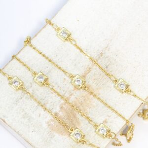 6x9.5 mm Triangle Chain Gold-colored x 0.50 m