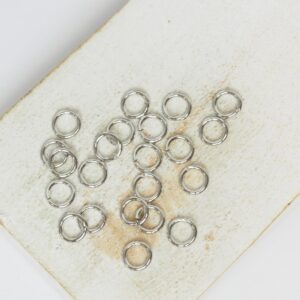 6 mm round jumpring platinum colored x 5 g