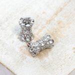 6.5x10 mm Frosted Elegance Metal Bead Platinum-colored x 2 pc(s)"