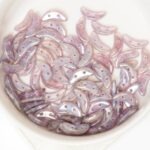 3x10 mm Crescent bead Luster Iris Amethyst x 10 g