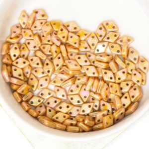 4x6.5 mm Diamond beads Luster Opaque Rose Gold Topaz x 5 g