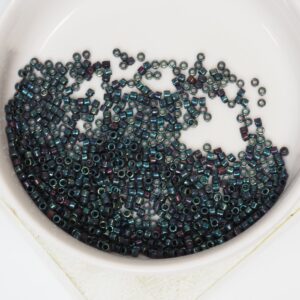11/0 Miyuki Delica 1003 Matted Midnight Blue Gold Iris x 5 g