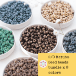 2/0 Matubo Seed beads bundle x 8 colors