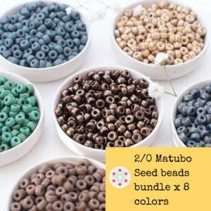 2/0 Matubo Seed beads bundle x 8 colors