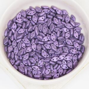 4x6.5 mm Diamond beads Metallic Suede Purple x 5 g