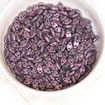 4x6.5 mm Diamond  beads Metallic Suede Pink x 5 g