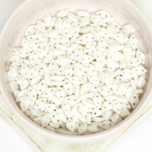 4x6.5 mm Diamond beads Luster Opaque White x 5 g