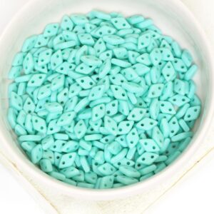 4x6.5 mm Diamond beads Matte Opaque Turquoise x 5 g
