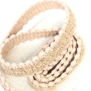 10 mm Entwined galloon braid Beige Brown x 1 m