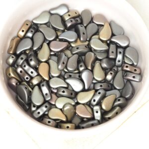 5x8 mm FlatDuo Crystal Grey Rainbow x 10 g