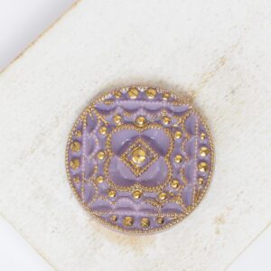 27 mm  Sweet Margaretha handmade glass cabochon Violet with Gold Wash x 1 pc(s)