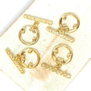 13x18 mm Hidden Hug Toggle Clasp Gold-colored x 4 pc(s)