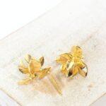 14.5 mm Silent Bloom Earstud Gold-colored x 2 pc(s)