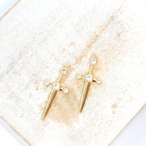 8.5x20 mm The Spy’s Embrace Charm Gold-colored x 2 pc(s)