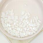Miyuki Half Tila 471 Pearl White Opaque x 5 g