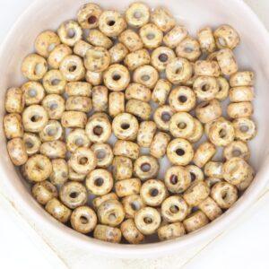 2/0 Matubo Seed beads Chalk White Picasso Matte x 20 g