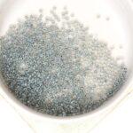 15/0 Miyuki seed beads 2210 Lined Dark Grey AB x 5 g