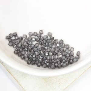 2 mm Fire-polished round beads Crystal Grey Luster x 100 pc(s)