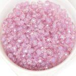4 mm Fire-polished round beads 71010PS Milky Purple x 60 pc(s)