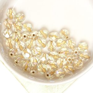 6 mm Fire-polished round beads Crystal AB - Copper Lined x 40 pc(s)